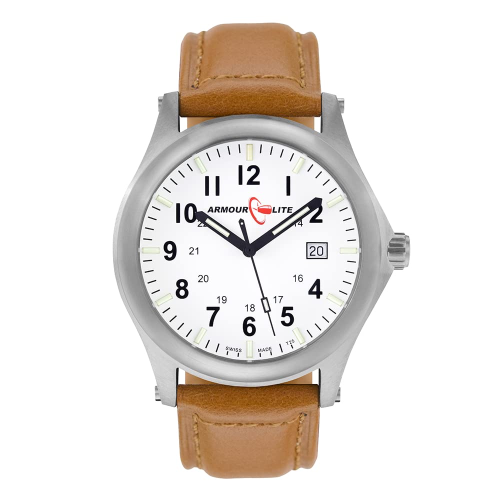 Armourlite Field Series Tritium Watch 42mm White Dial Shatterpro GreatTiming